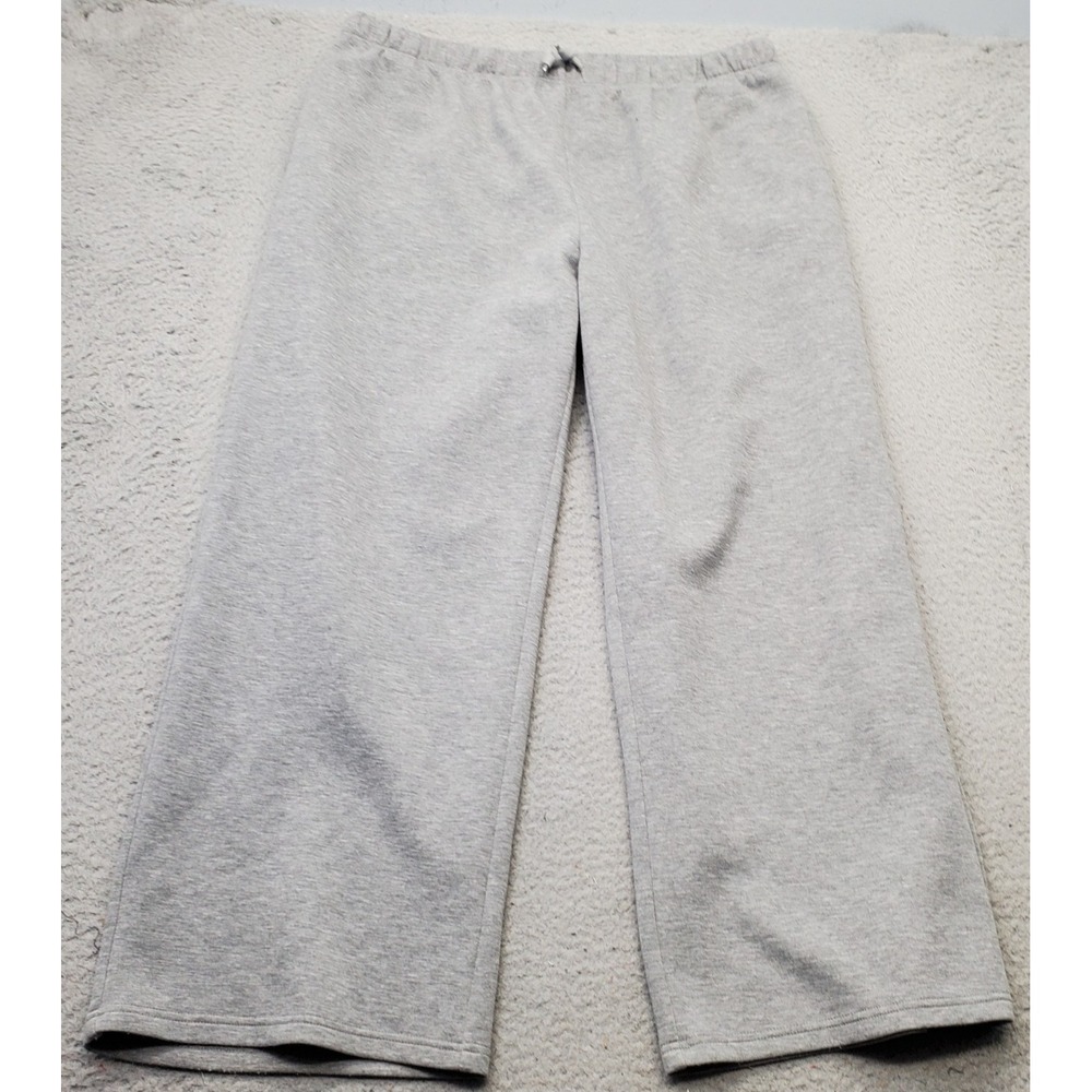 Xieerduo Sweatpants Women XXL Gray Cozy Fleece Boyfriend Fit Drawstring Wide Leg